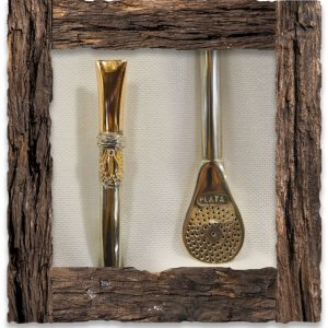 Bombilla Chupete de Oro Cincelada