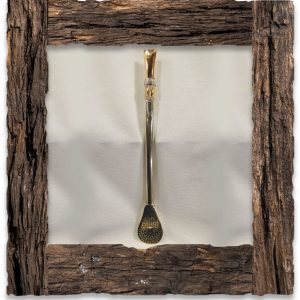 Bombilla Chupete de Oro Cincelada