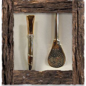 Bombilla de Oro Grabada