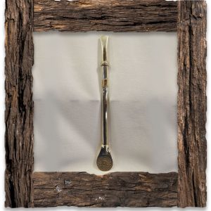 Bombilla de Oro y Plata Grabada
