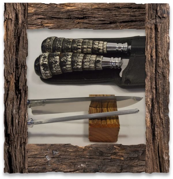 Cuchillo y Chaira con Simil Tatú